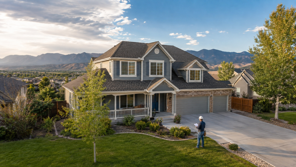 Residential roofing professional and protected home in Colorado Springs